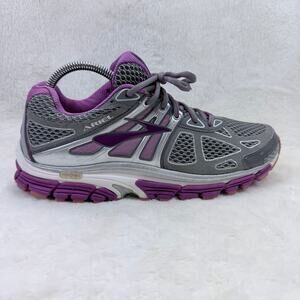 Brooks Ariel 14 Womens Running Shoes Gray Purple Size 10 Medium Stability Shoe